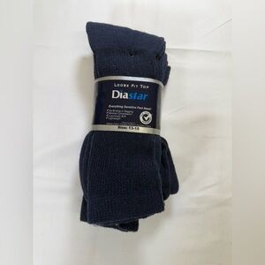 3-pack Men’s Diabetic Navy Blue Socks. Size 13-15